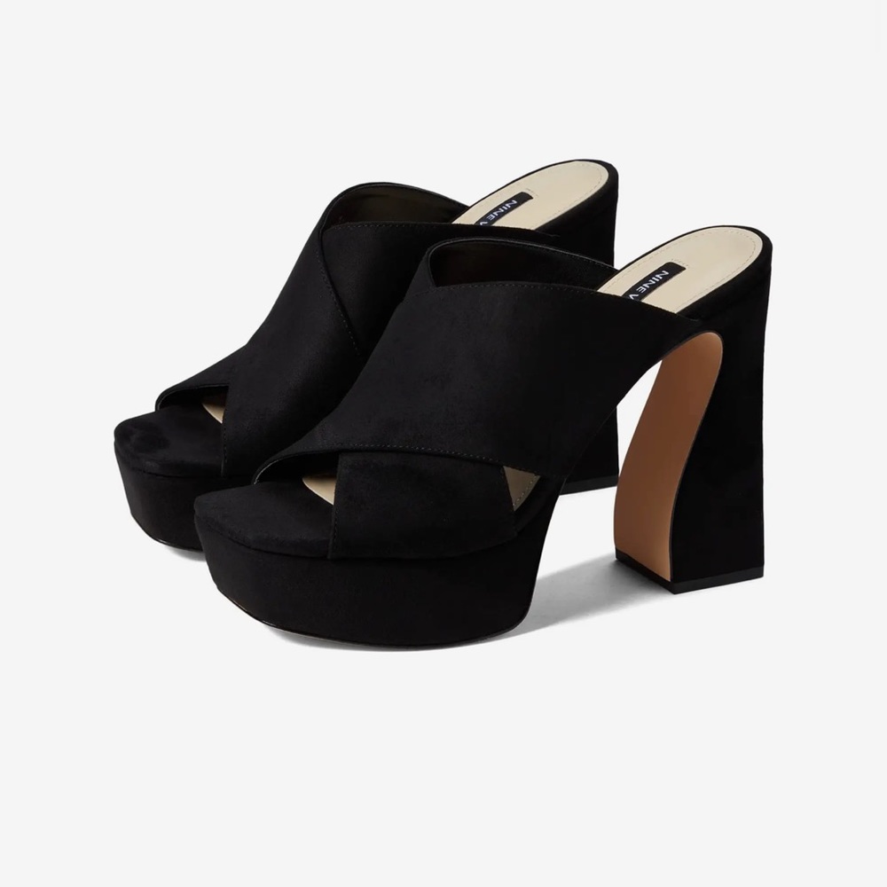Nine West Girlz 2 Black Platform Heels 7.5 (NIB)